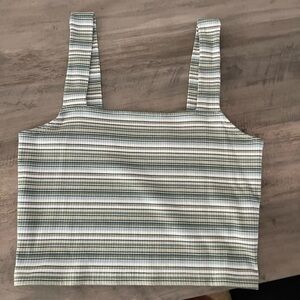 American Eagle Outfitters Blue and White Striped Tank Top